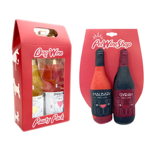 Pack Pawty de vin pour chien (ZinfanTail + CharDOGnay)