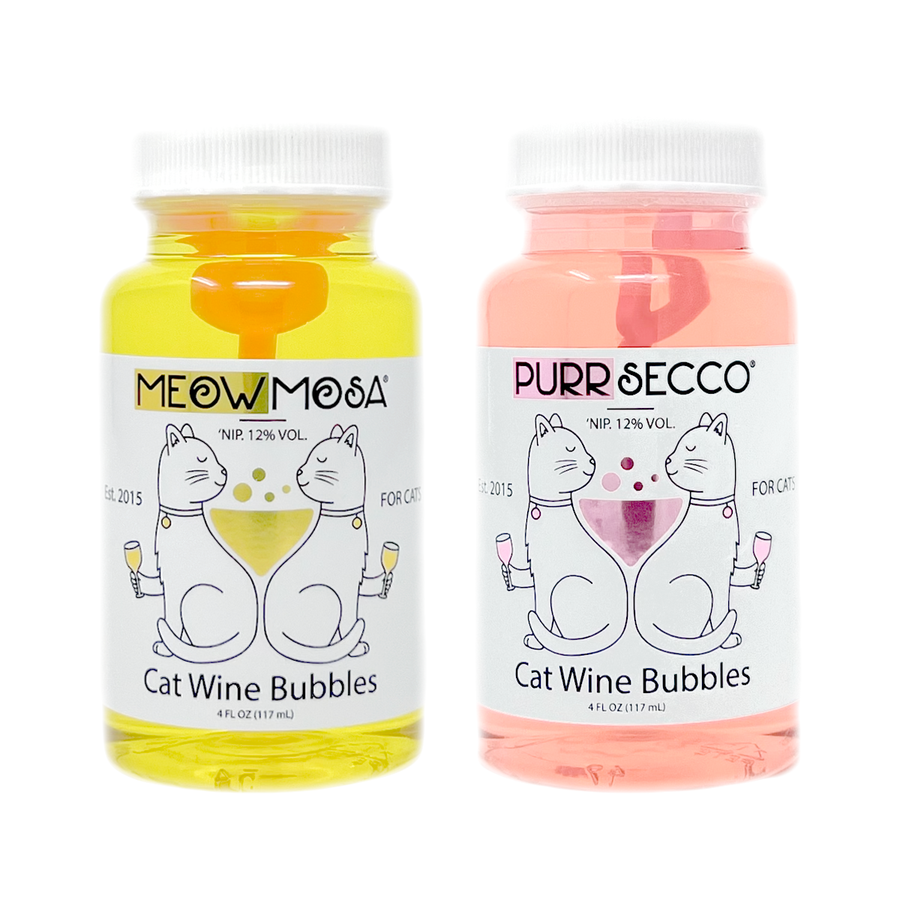 Paquete de burbujas de hierba gatera Purrsecco + Meowmosa